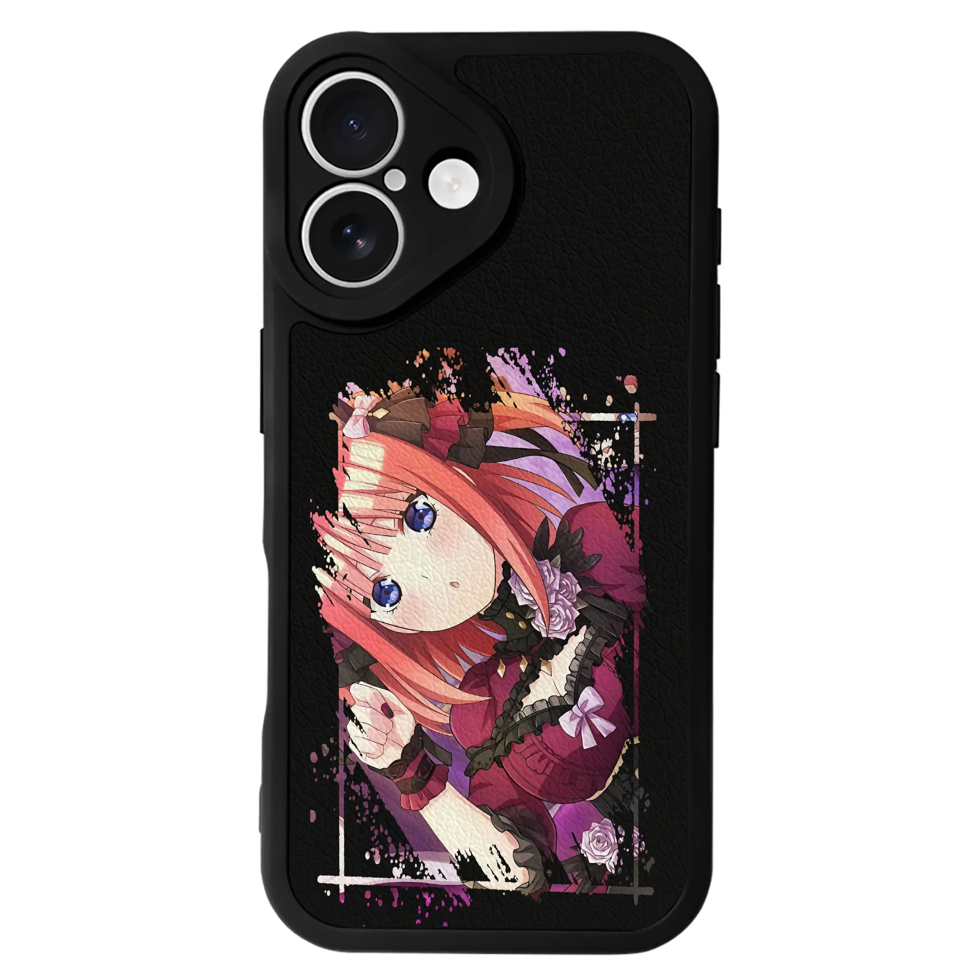 五等分の花嫁 グッズ 中野 二乃 - IPhone 16シリーズ対応 ・ シリコンスマホケース ・ レザー調 ・ 高精度フィット ・ 耐衝撃 ・ ワイヤレス充電対応 ・ 精密カット